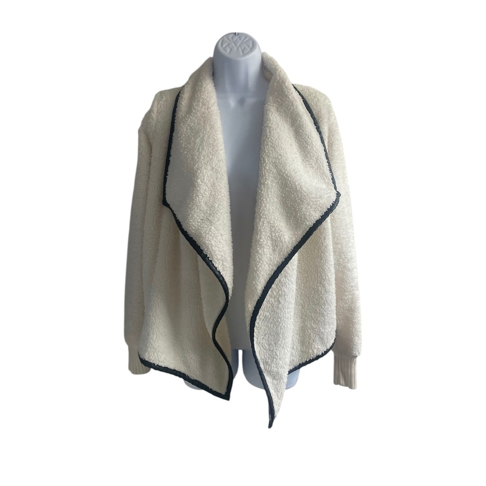 Abercrombie Fitch Plush Cream Cozy Open Front Cardigan‎ Jacket XS